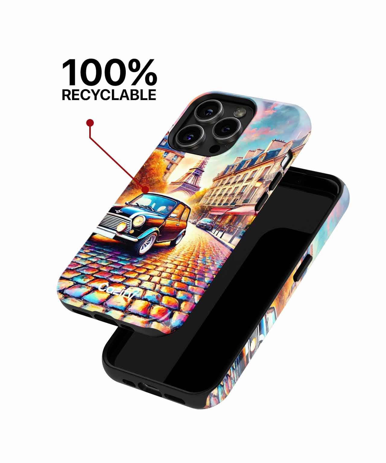 Vibrant Parisian Mini Cooper Adventure iPhone case Case Cazify - Delivery Canada