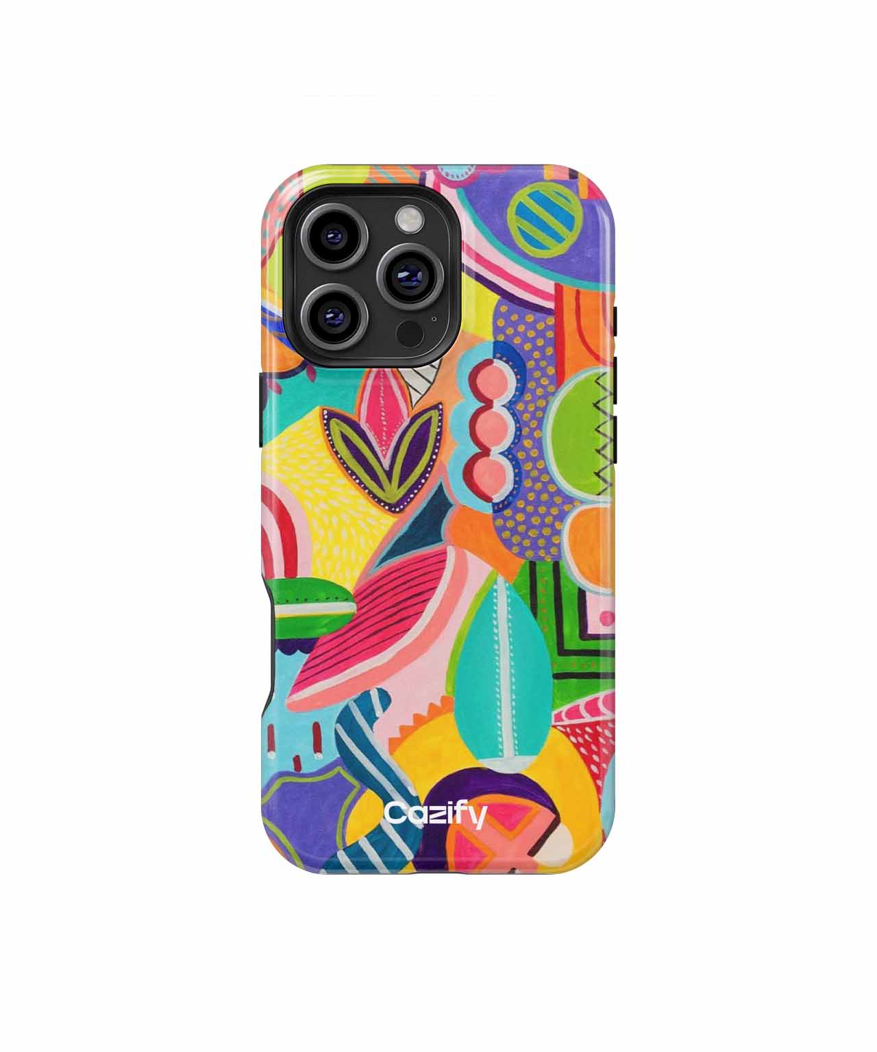 Vibrant Playful Colorful Abstract Shapes iPhone case Case Cazify - Delivery Canada