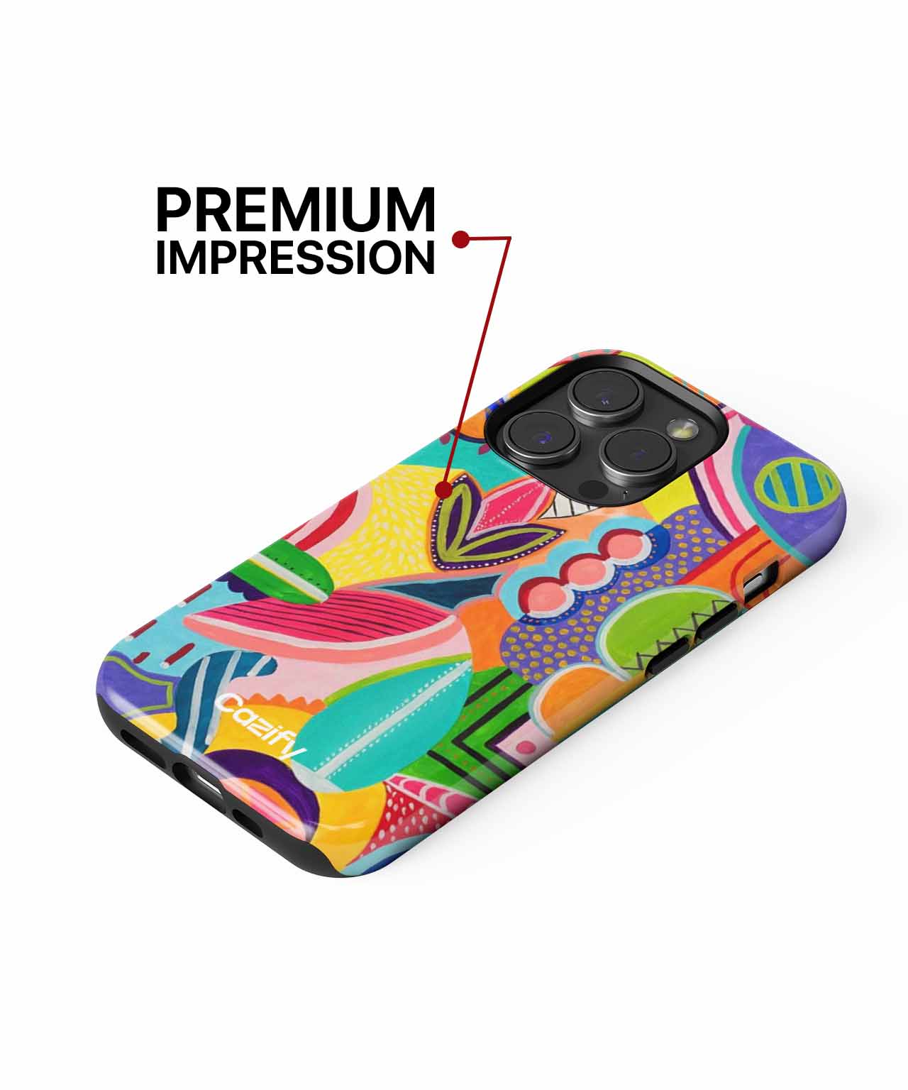 Vibrant Playful Colorful Abstract Shapes iPhone case Case Cazify - Delivery Canada