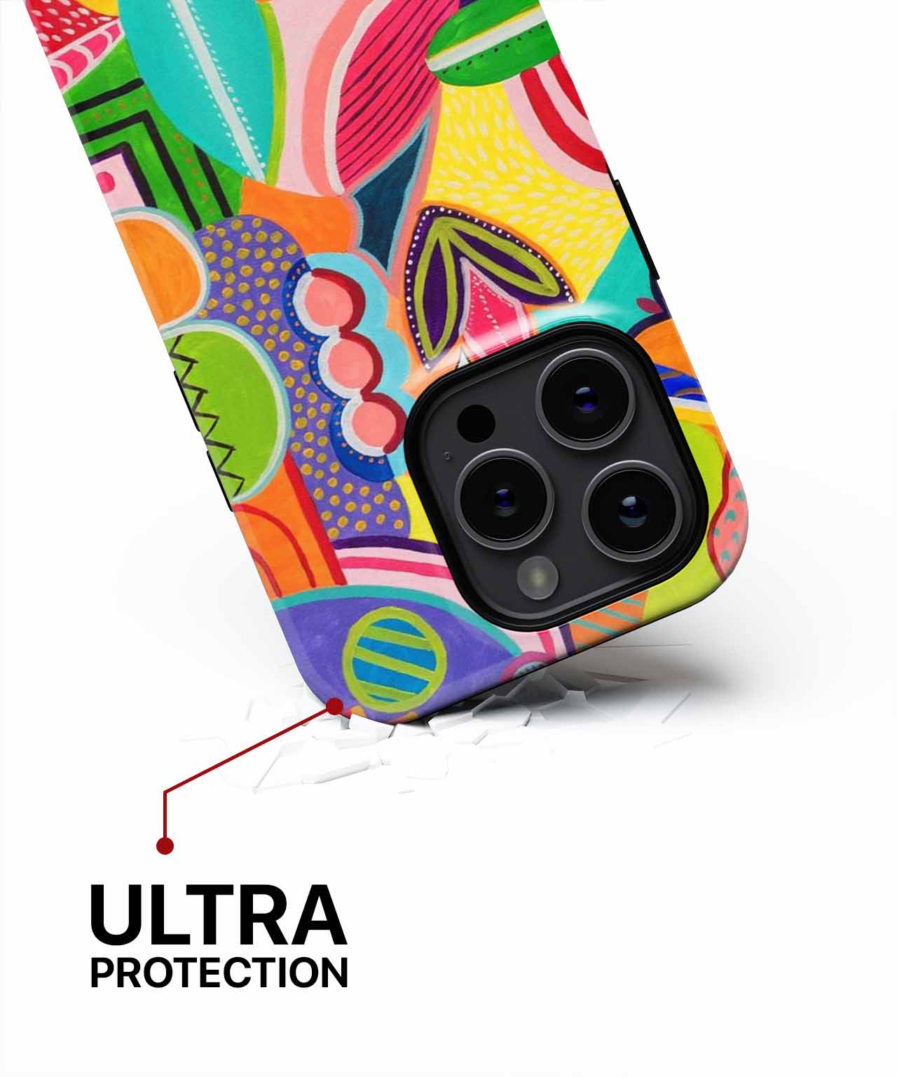 Vibrant Playful Colorful Abstract Shapes iPhone case Case Cazify - Delivery Canada