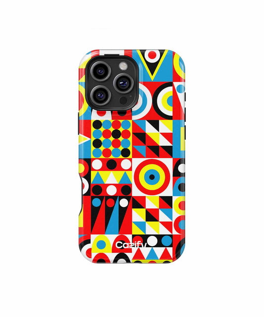 Vibrant Playful Geometric Art Explosion iPhone case Case Cazify - Delivery Canada