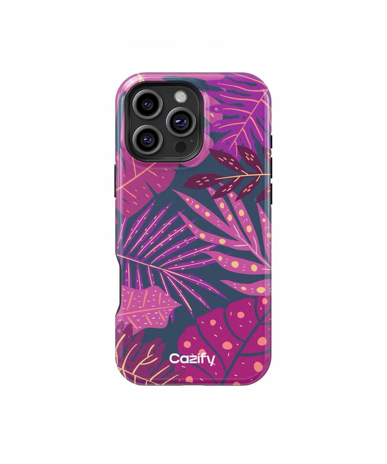 Vibrant Purple Jungle Leaf Party iPhone case Case Cazify - Delivery Canada