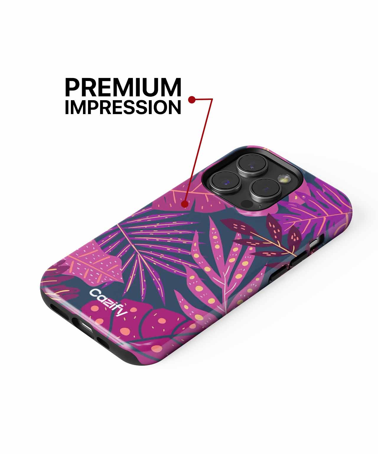 Vibrant Purple Jungle Leaf Party iPhone case Case Cazify - Delivery Canada