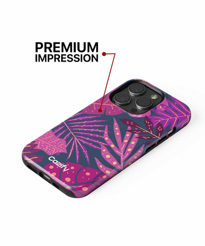 Vibrant Purple Jungle Leaf Party iPhone case Case Cazify - Delivery Canada