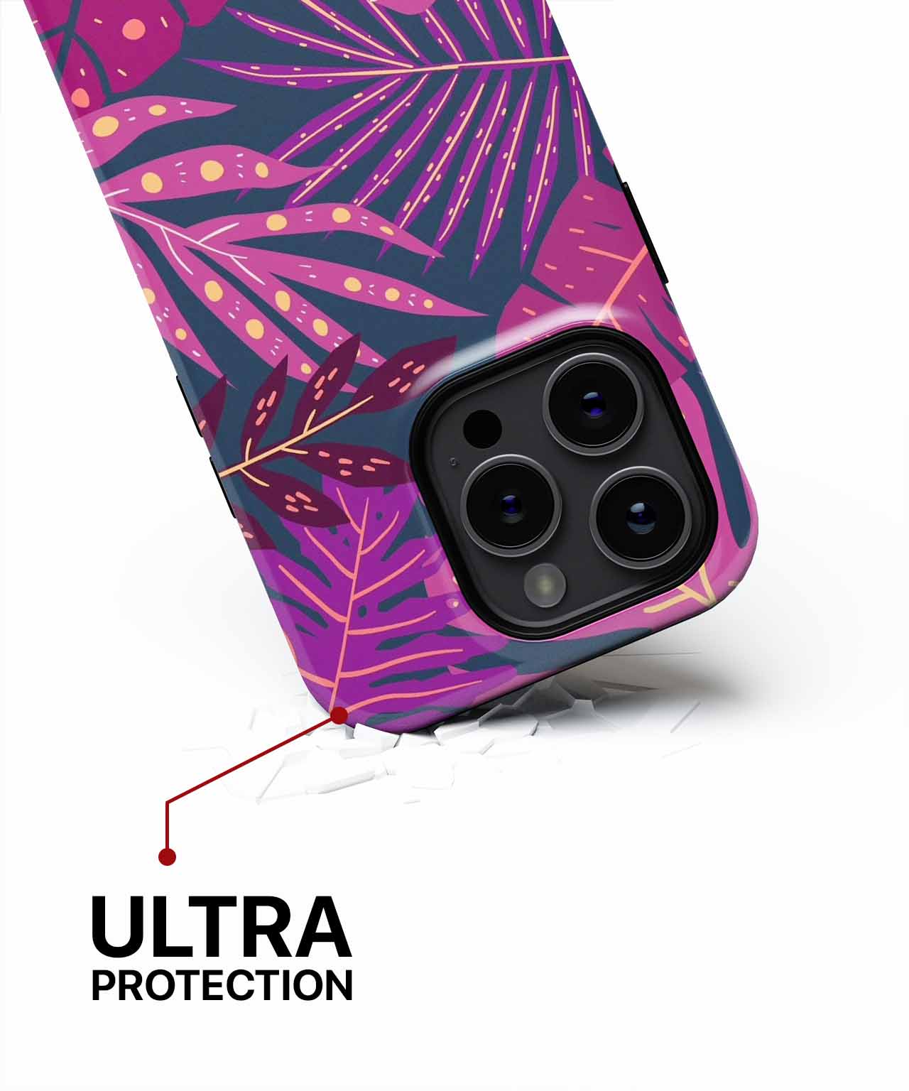 Vibrant Purple Jungle Leaf Party iPhone case Case Cazify - Delivery Canada