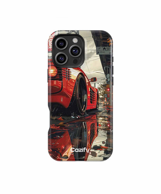 Vibrant Racing Beauty in the Rain iPhone case Case Cazify - Delivery Canada