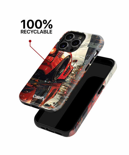 Vibrant Racing Beauty in the Rain iPhone case Case Cazify - Delivery Canada