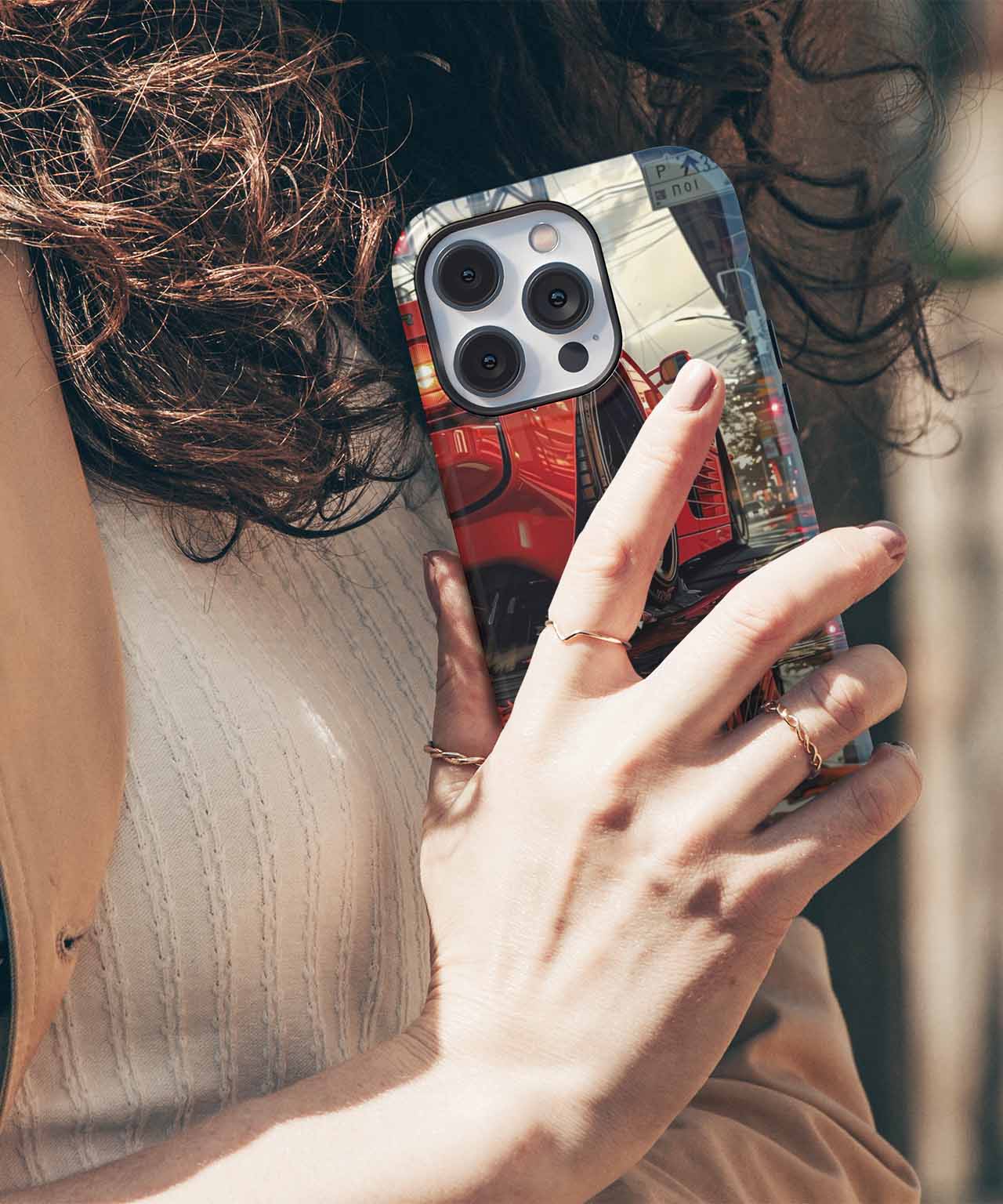 Vibrant Racing Beauty in the Rain iPhone case Case Cazify - Delivery Canada