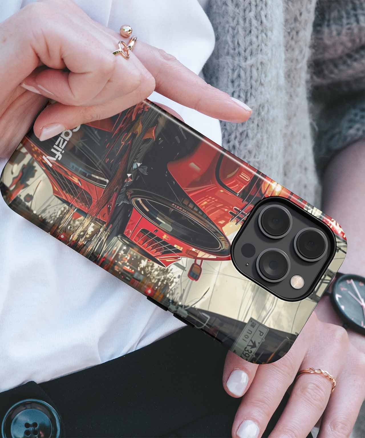 Vibrant Racing Beauty in the Rain iPhone case Case Cazify - Delivery Canada