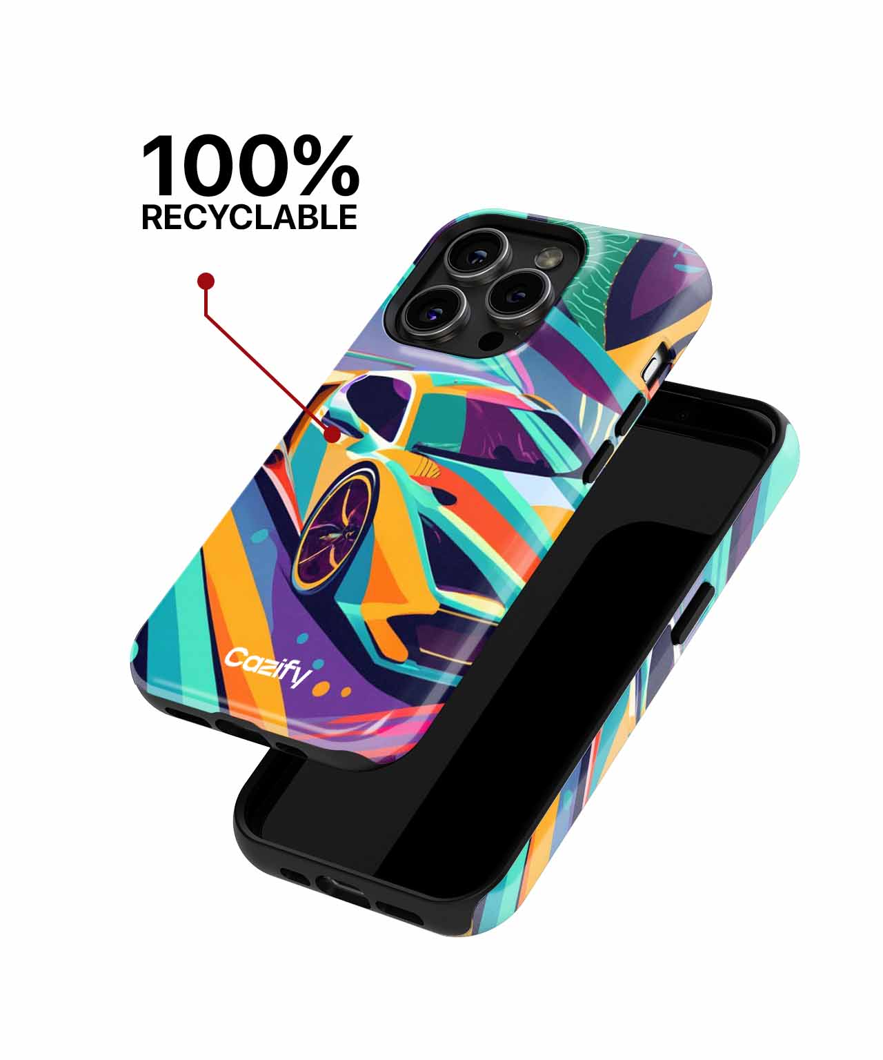 Vibrant Racing Dream Machine iPhone case Case Cazify - Delivery Canada