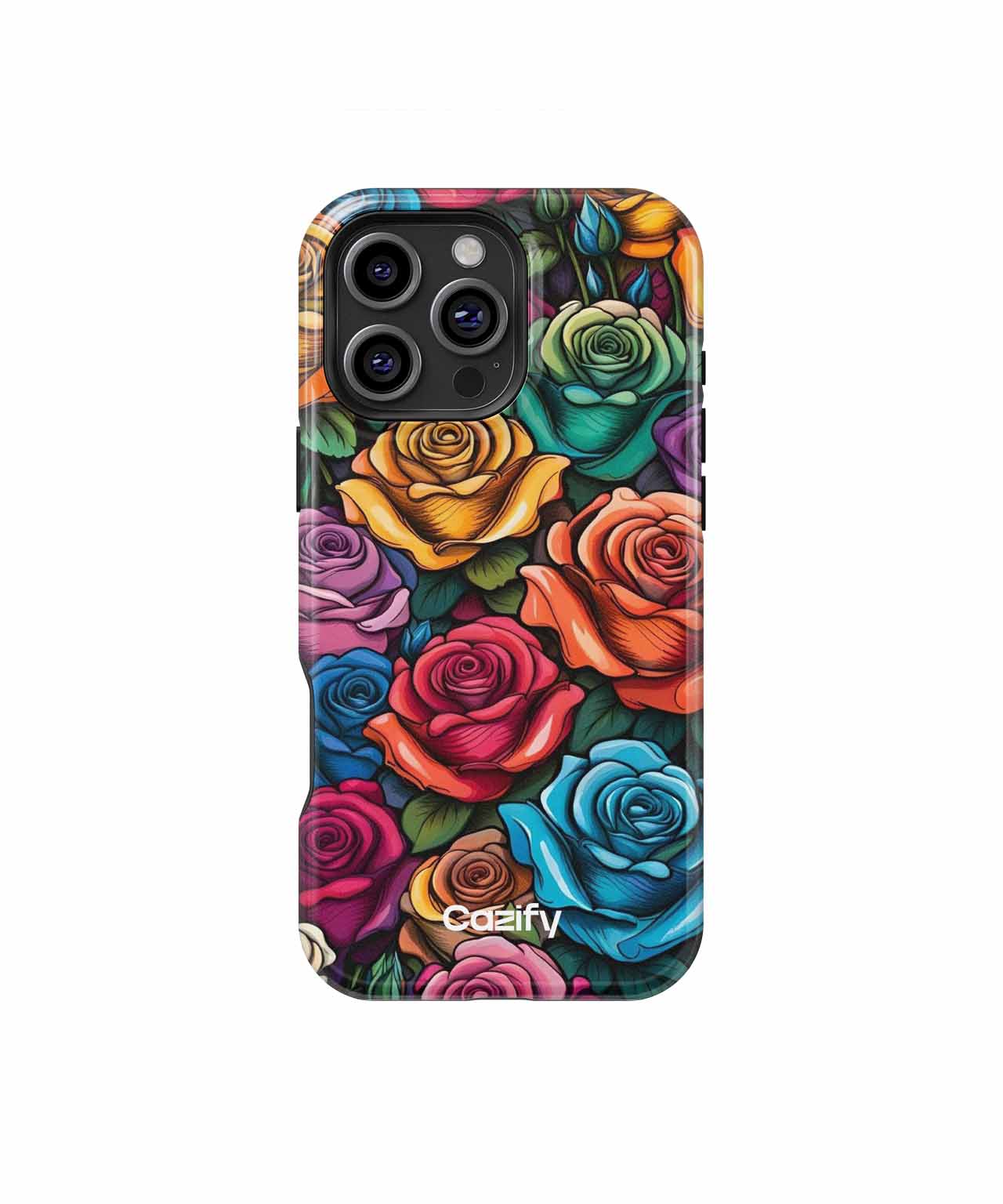 Vibrant Rainbow Garden of Roses iPhone case Case Cazify - Delivery Canada