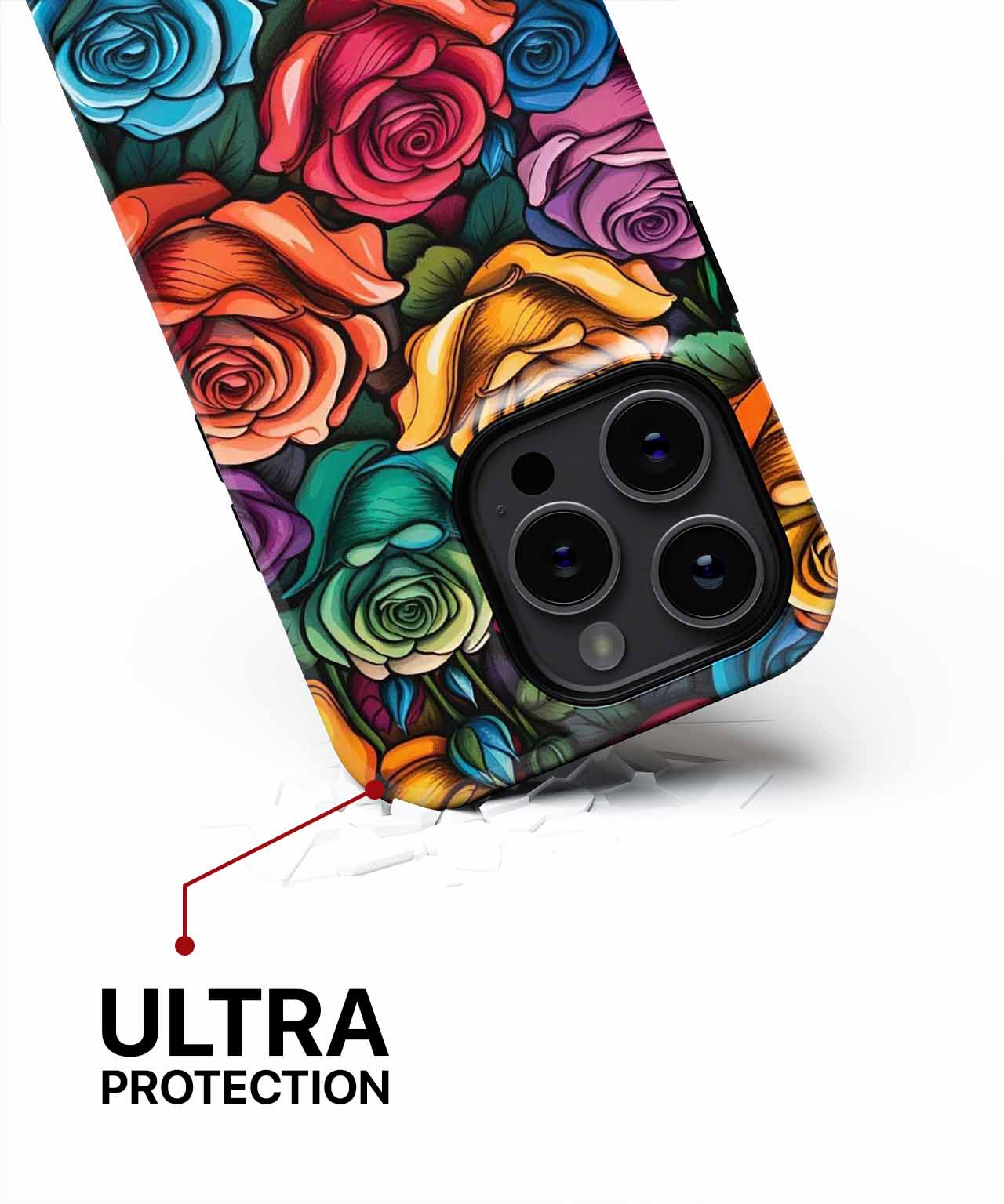 Vibrant Rainbow Garden of Roses iPhone case Case Cazify - Delivery Canada