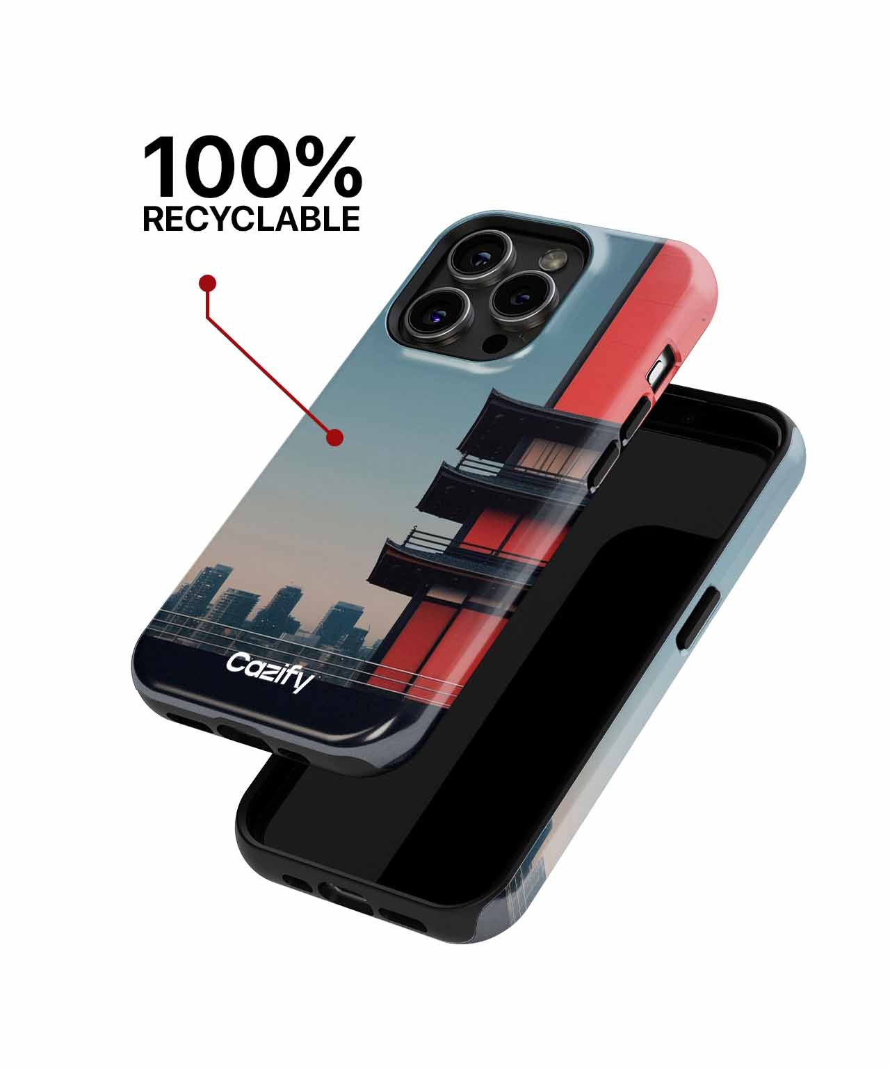 Vibrant Red Architectural Marvel iPhone case Case Cazify - Delivery Canada