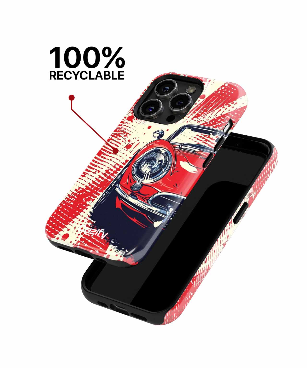 Vibrant Red Racing Dreams iPhone case Case Cazify - Delivery Canada