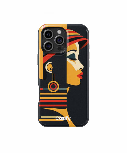Vibrant Retro Chic Style Portrait iPhone case Case Cazify - Delivery Canada