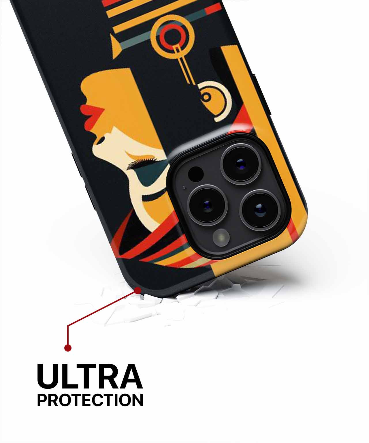 Vibrant Retro Chic Style Portrait iPhone case Case Cazify - Delivery Canada