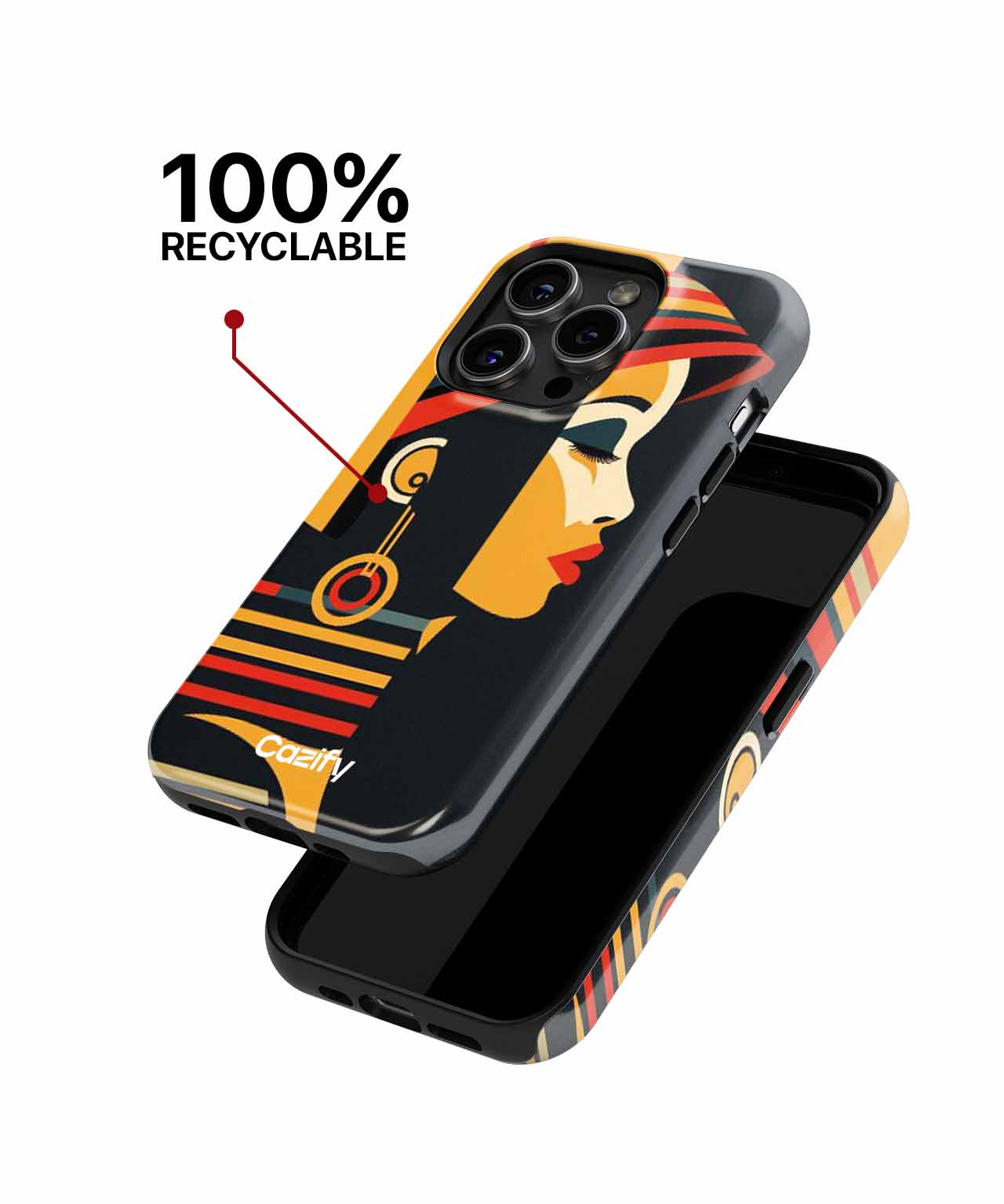 Vibrant Retro Chic Style Portrait iPhone case Case Cazify - Delivery Canada