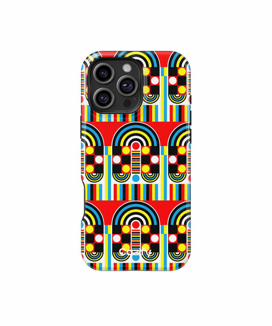 Vibrant Retro Rainbow Road Trip iPhone case Case Cazify - Delivery Canada