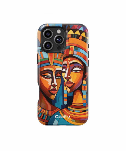 Vibrant Royal Sisters in Colorful Harmony iPhone case Case Cazify - Delivery Canada