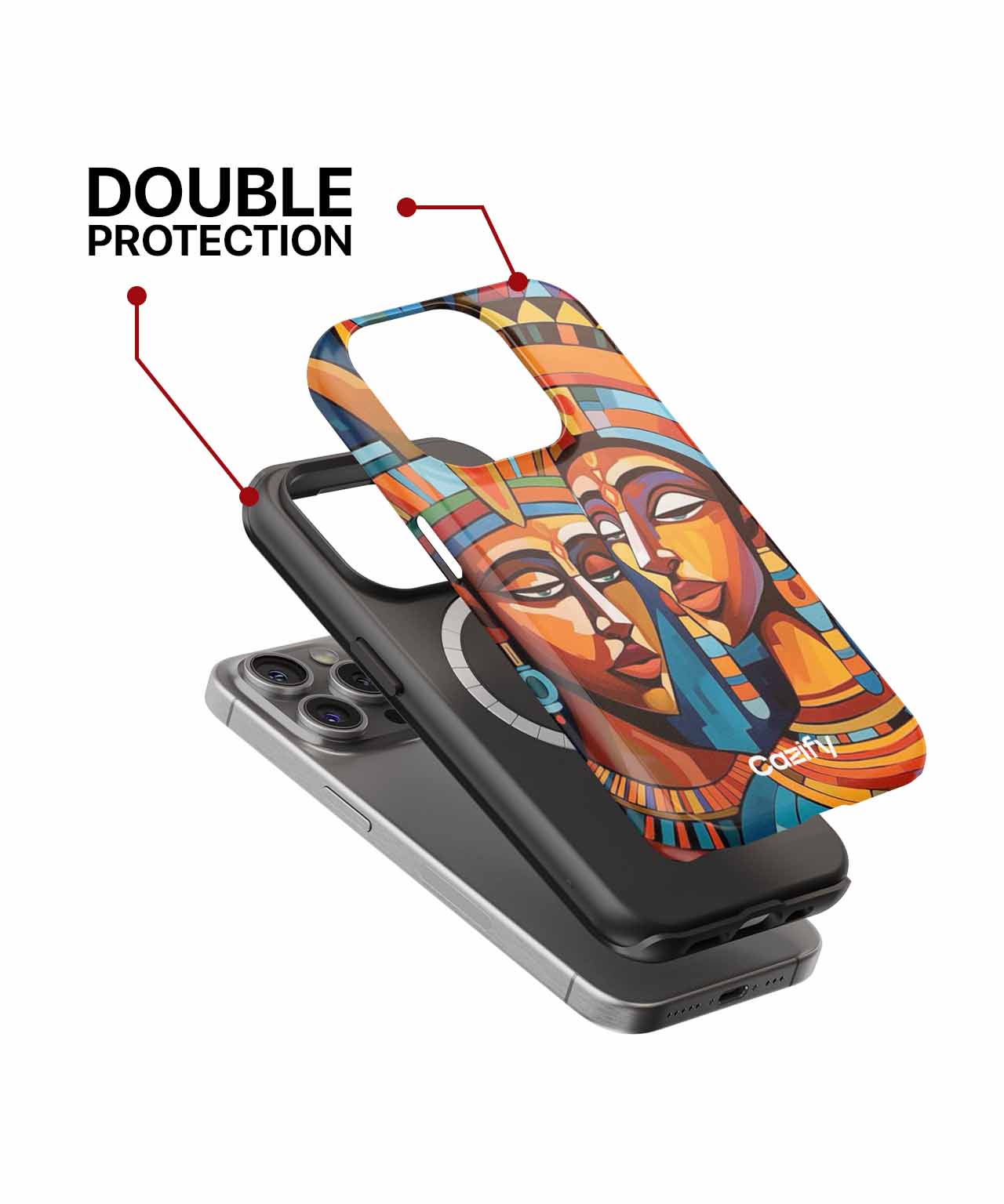 Vibrant Royal Sisters in Colorful Harmony iPhone case Case Cazify - Delivery Canada