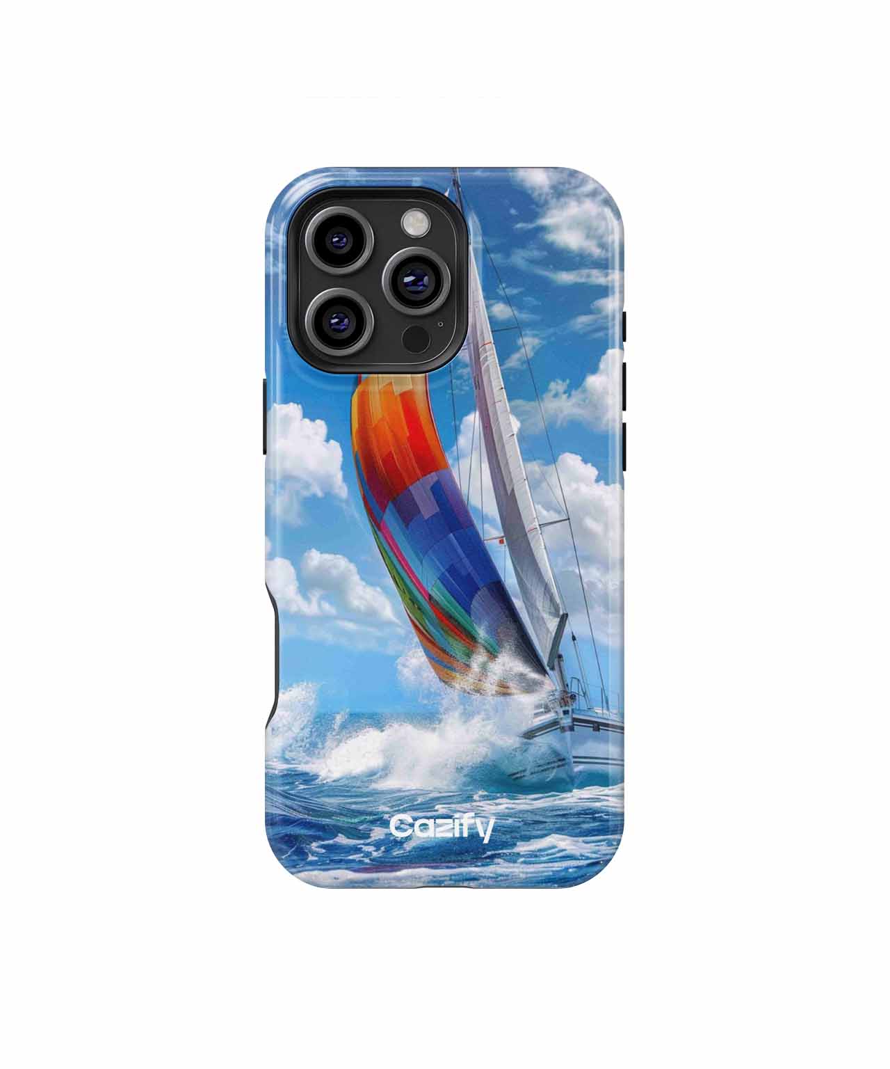 Vibrant sailing adventure on azure waves iPhone case Case Cazify - Delivery Canada