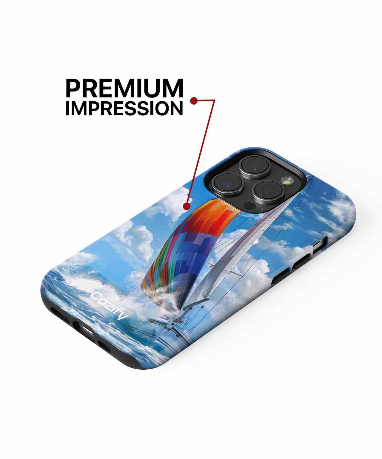 Vibrant sailing adventure on azure waves iPhone case Case Cazify - Delivery Canada