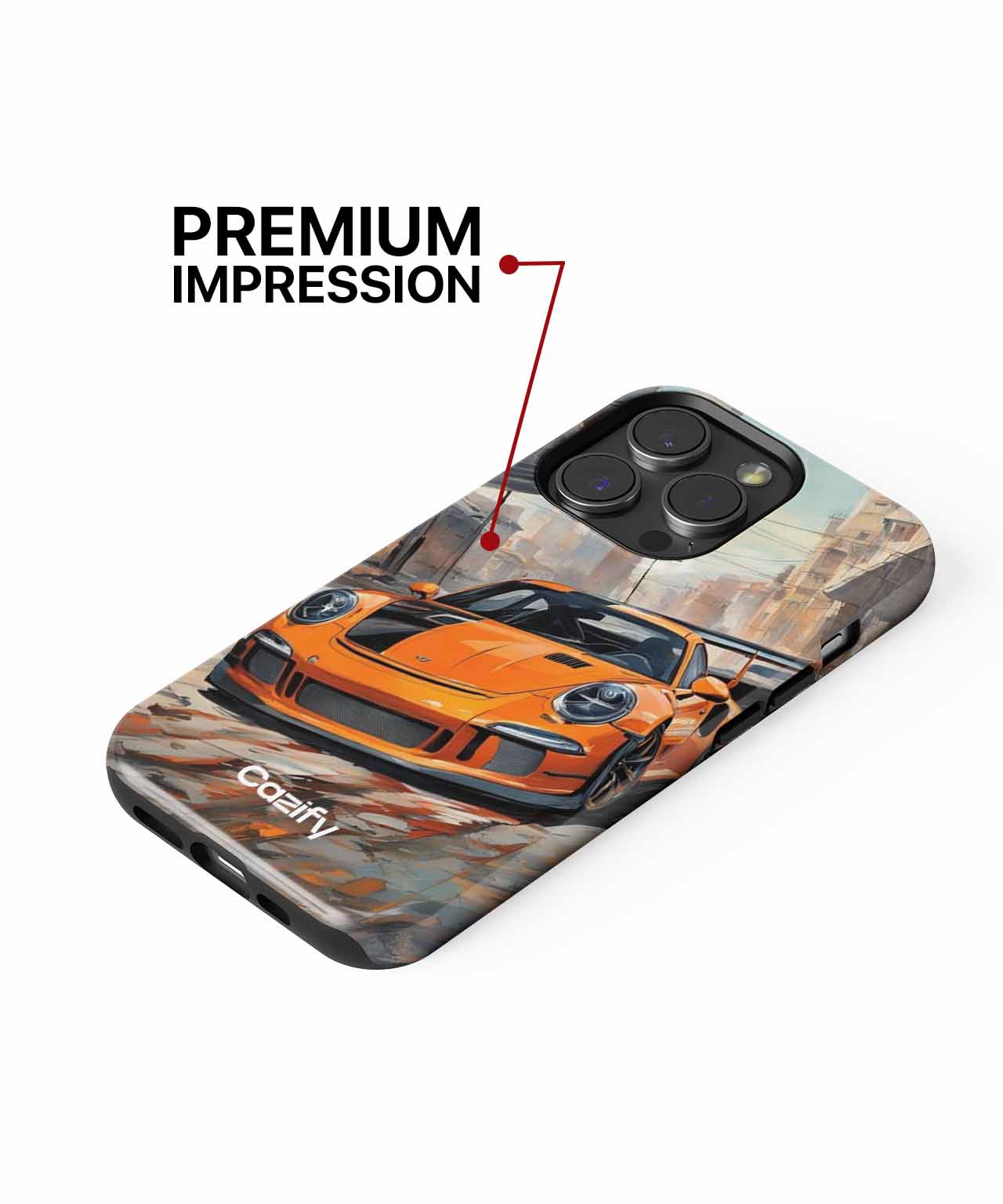 Vibrant Speed Demon on Urban Streets iPhone case Case Cazify - Delivery Canada