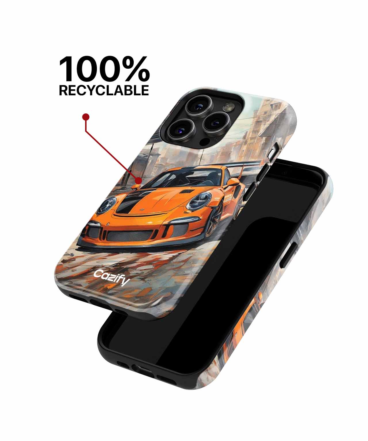 Vibrant Speed Demon on Urban Streets iPhone case Case Cazify - Delivery Canada