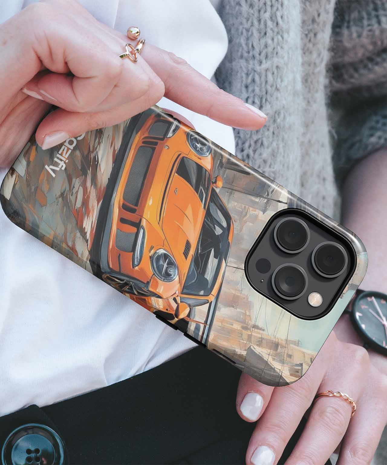 Vibrant Speed Demon on Urban Streets iPhone case Case Cazify - Delivery Canada