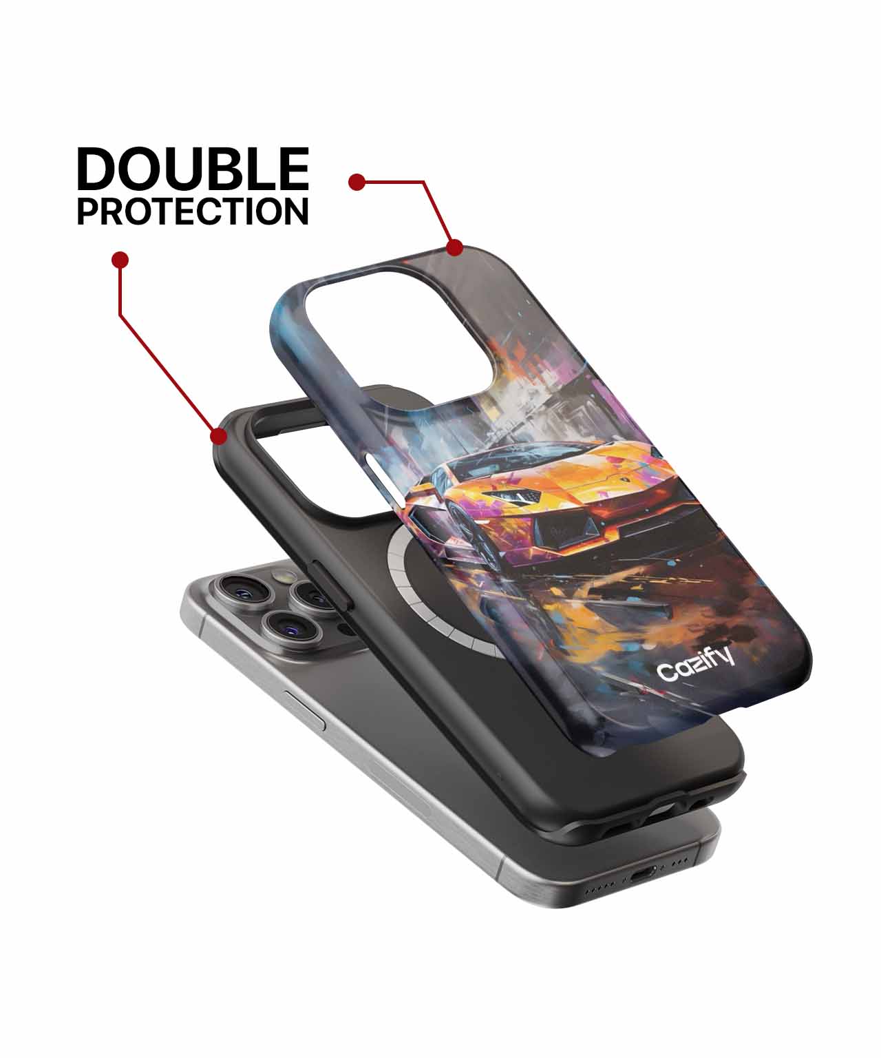 Vibrant Speed Machine in the Rain iPhone case Case Cazify - Delivery Canada