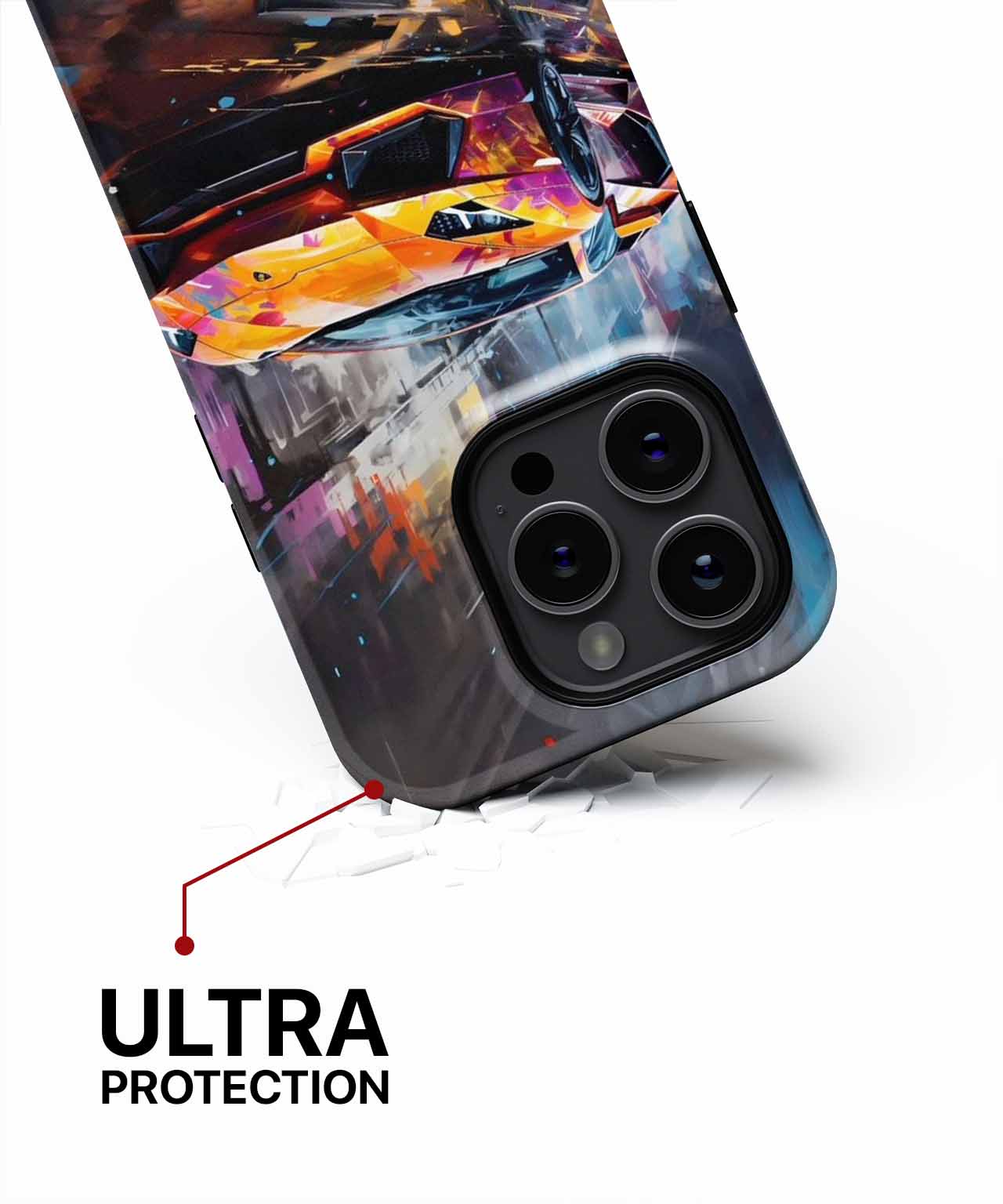 Vibrant Speed Machine in the Rain iPhone case Case Cazify - Delivery Canada