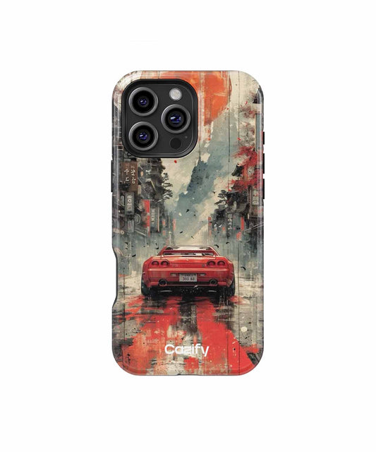 Vibrant Street Racing Sunset Adventure iPhone case Case Cazify - Delivery Canada