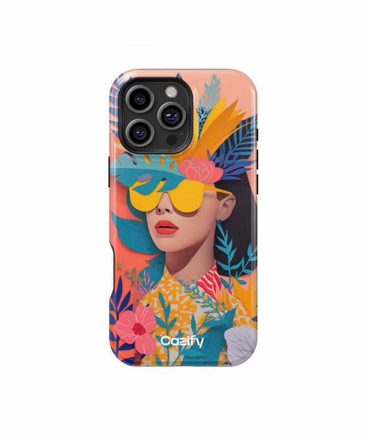 Vibrant summer vibes with stylish flair iPhone case Case Cazify - Delivery Canada