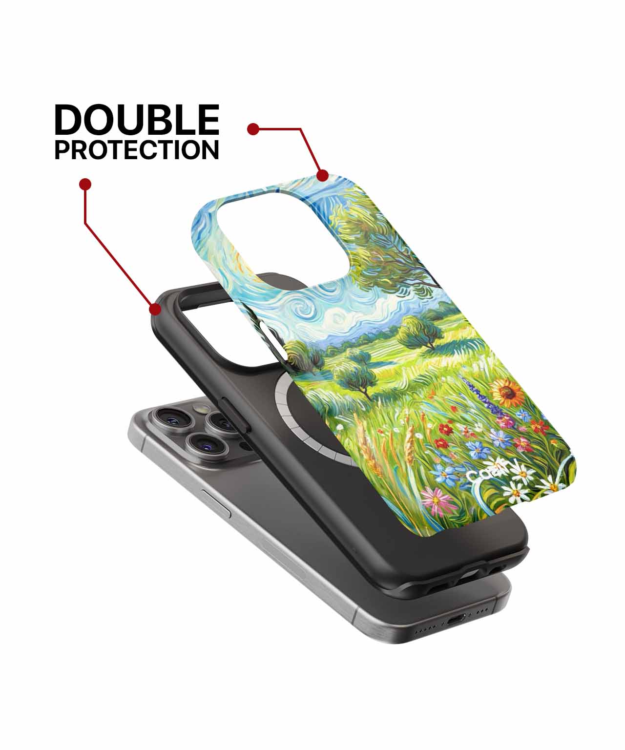 Vibrant Sunlit Meadow with Blooms iPhone case Case Cazify - Delivery Canada