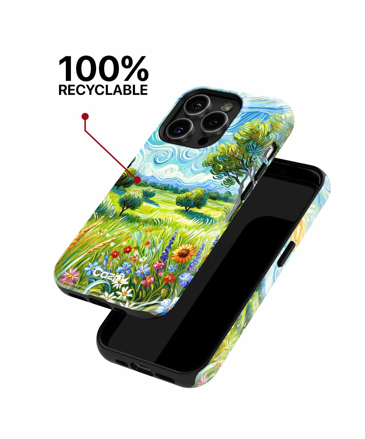 Vibrant Sunlit Meadow with Blooms iPhone case Case Cazify - Delivery Canada