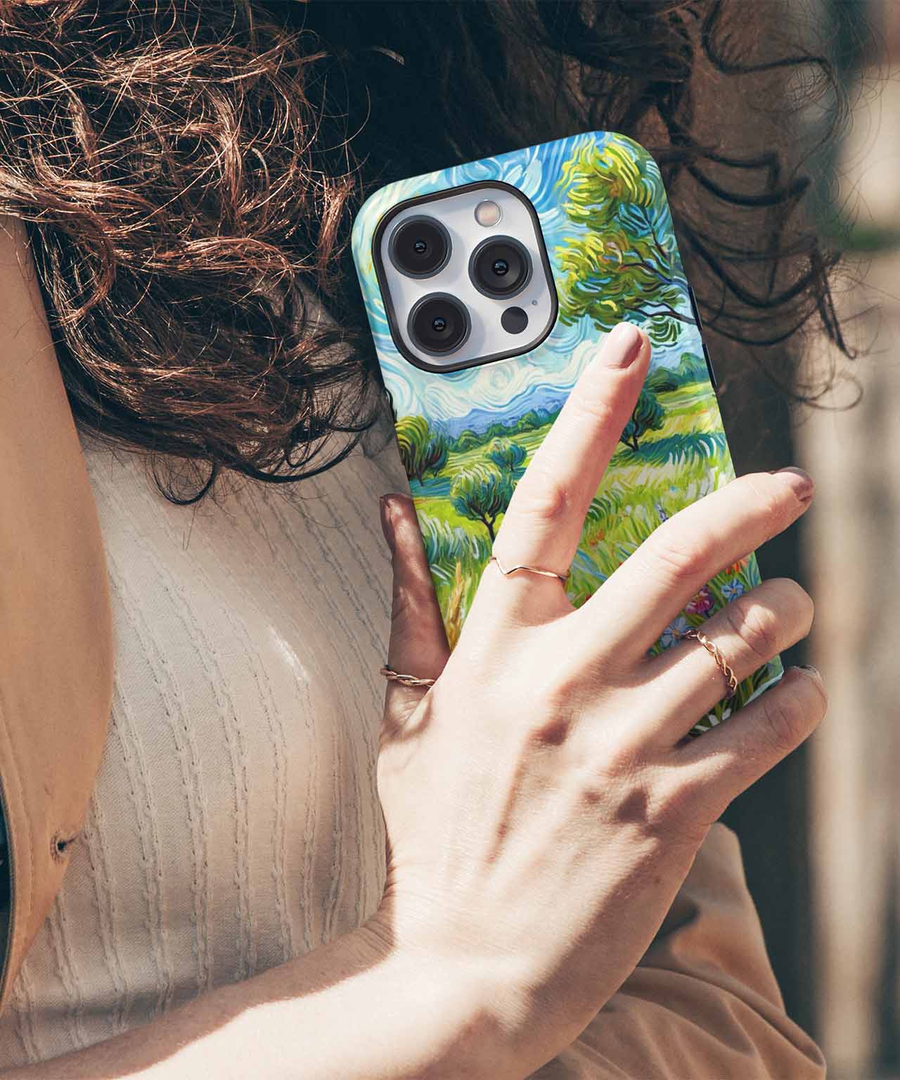 Vibrant Sunlit Meadow with Blooms iPhone case Case Cazify - Delivery Canada