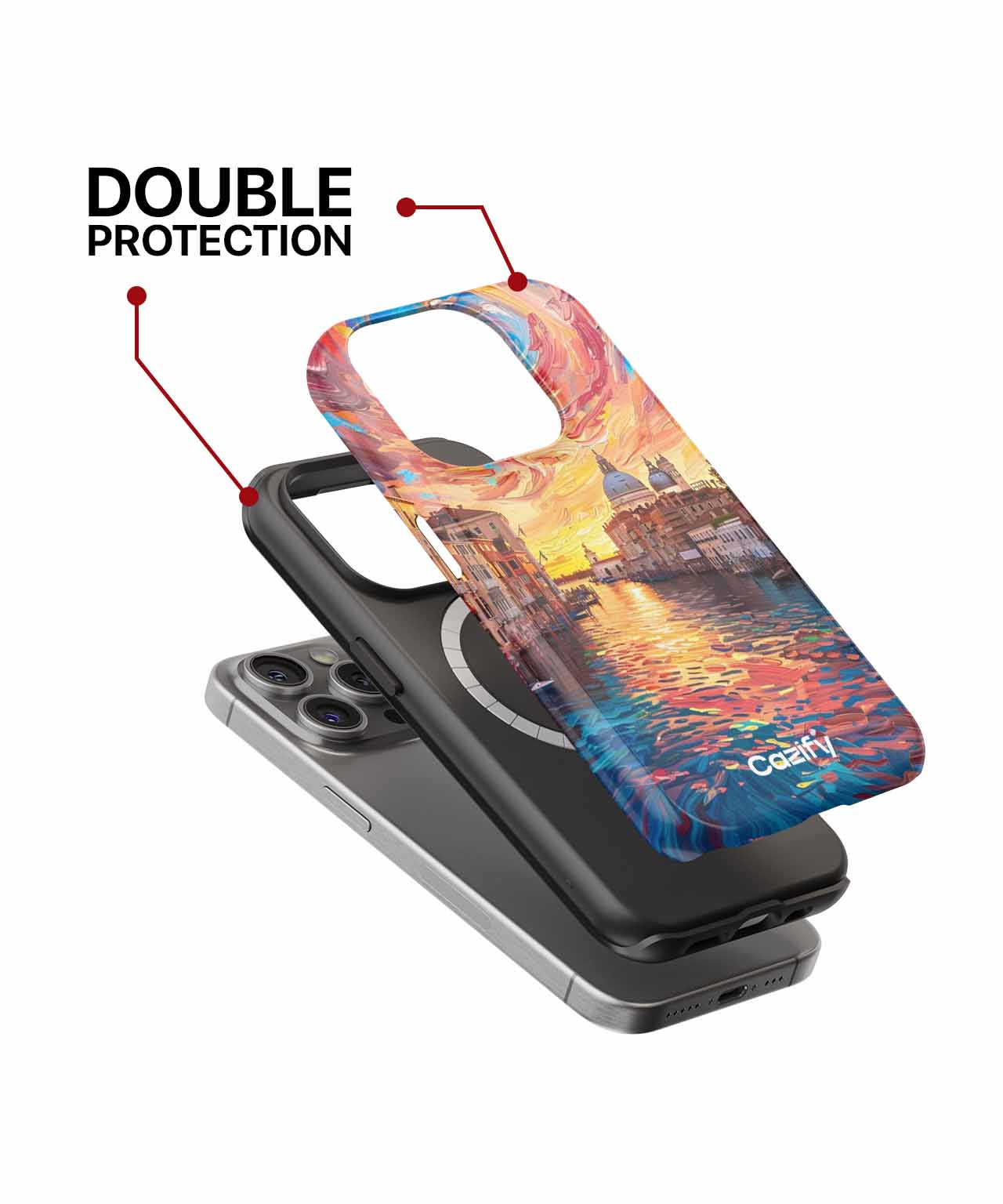 Vibrant Sunset Over Venetian Canals iPhone case Case Cazify - Delivery Canada