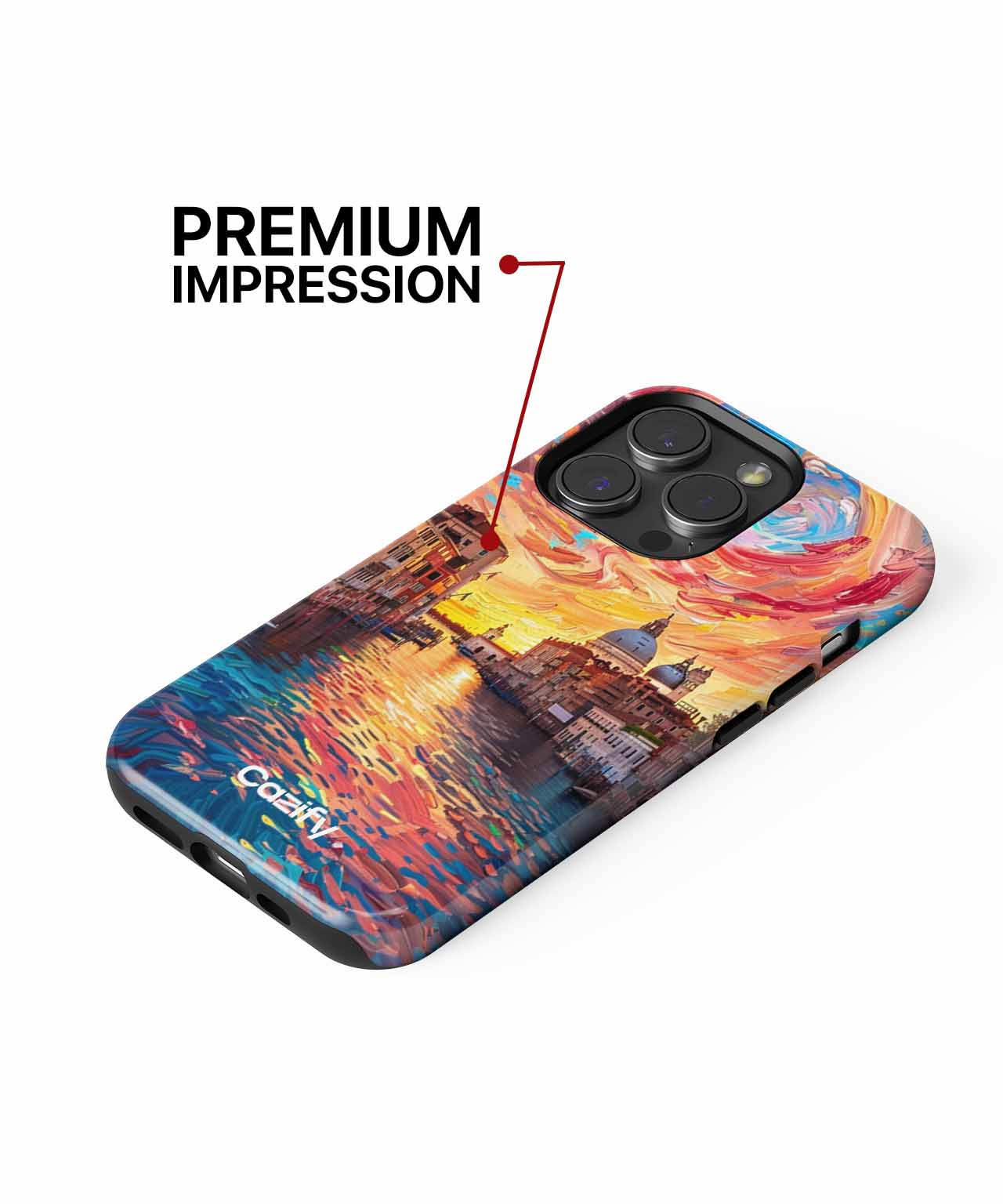 Vibrant Sunset Over Venetian Canals iPhone case Case Cazify - Delivery Canada