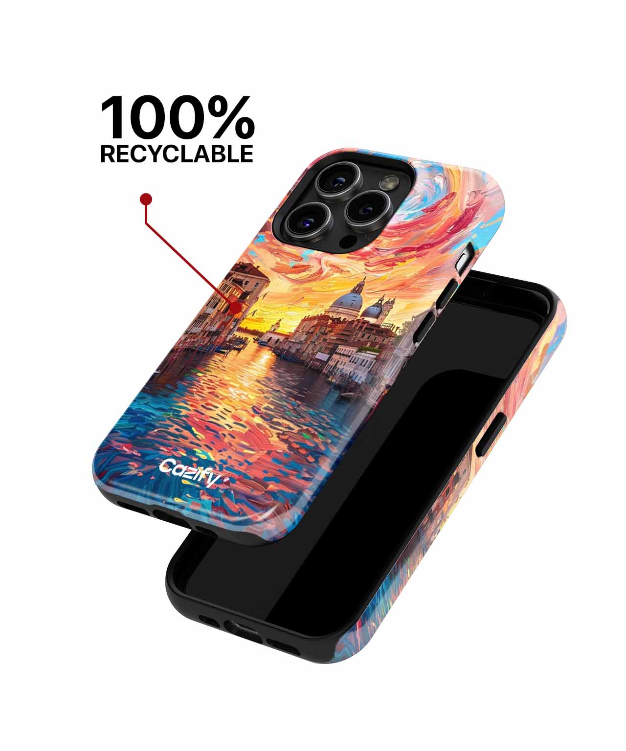 Vibrant Sunset Over Venetian Canals iPhone case Case Cazify - Delivery Canada