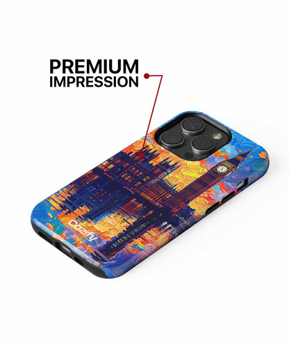 Vibrant Sunset Over Westminster Bridge iPhone case Case Cazify - Delivery Canada
