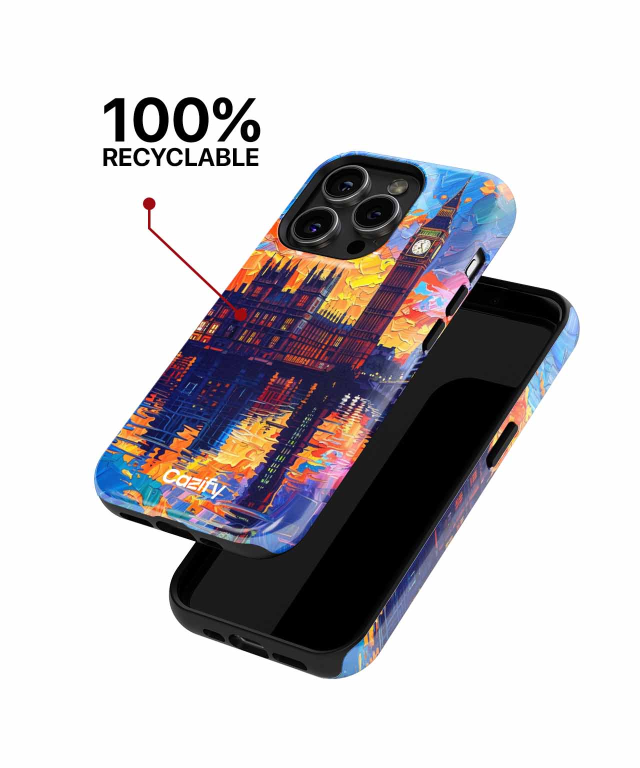 Vibrant Sunset Over Westminster Bridge iPhone case Case Cazify - Delivery Canada