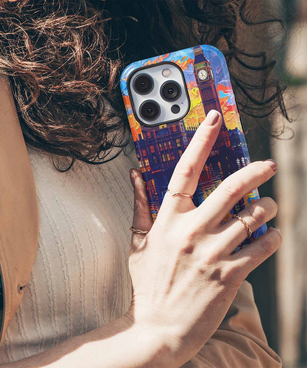 Vibrant Sunset Over Westminster Bridge iPhone case Case Cazify - Delivery Canada