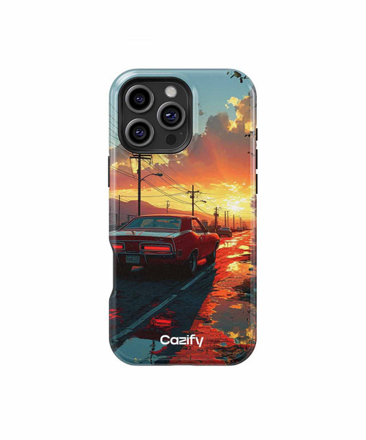 Vibrant Sunset Road Trip Adventure iPhone case Case Cazify - Delivery Canada