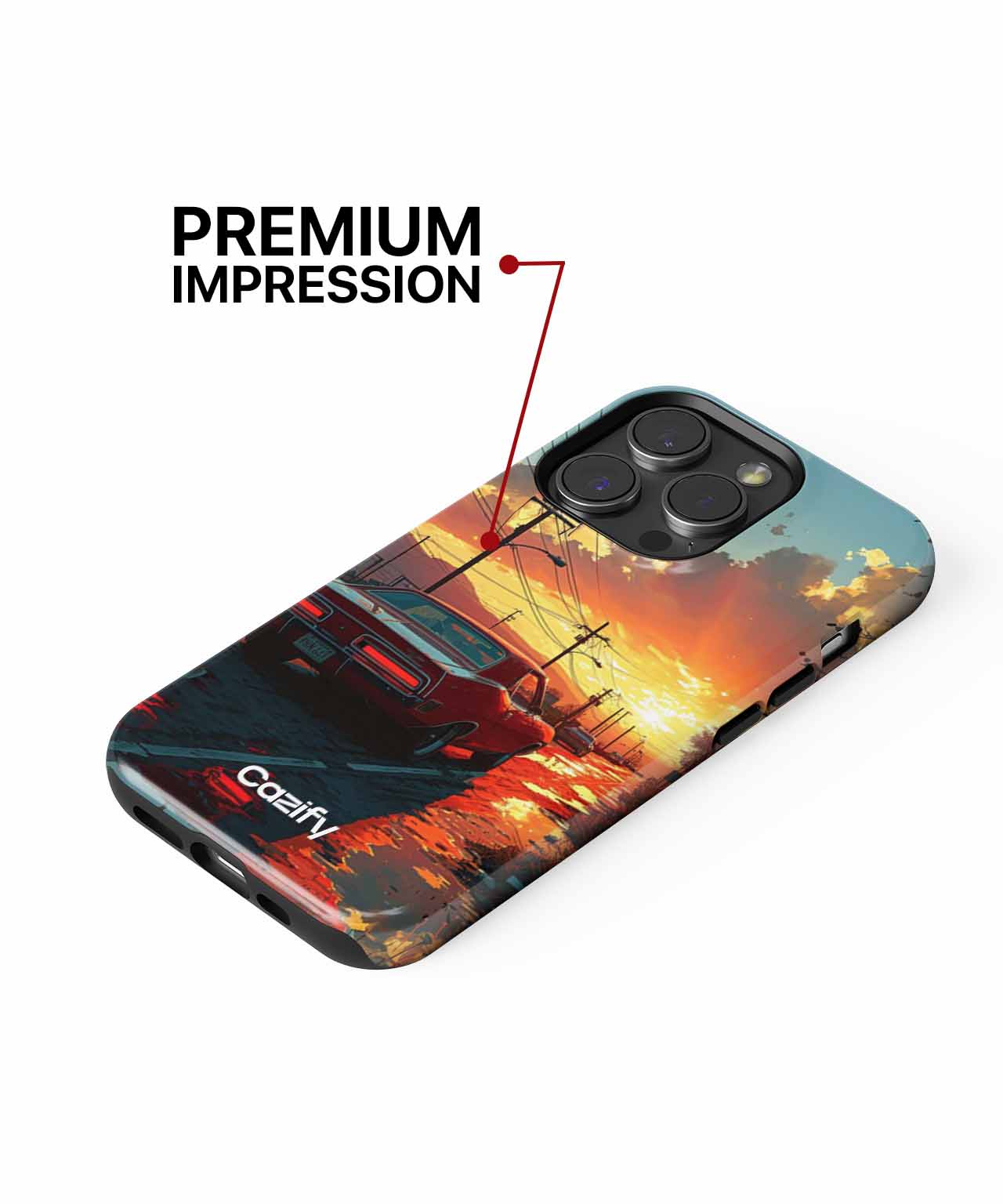 Vibrant Sunset Road Trip Adventure iPhone case Case Cazify - Delivery Canada