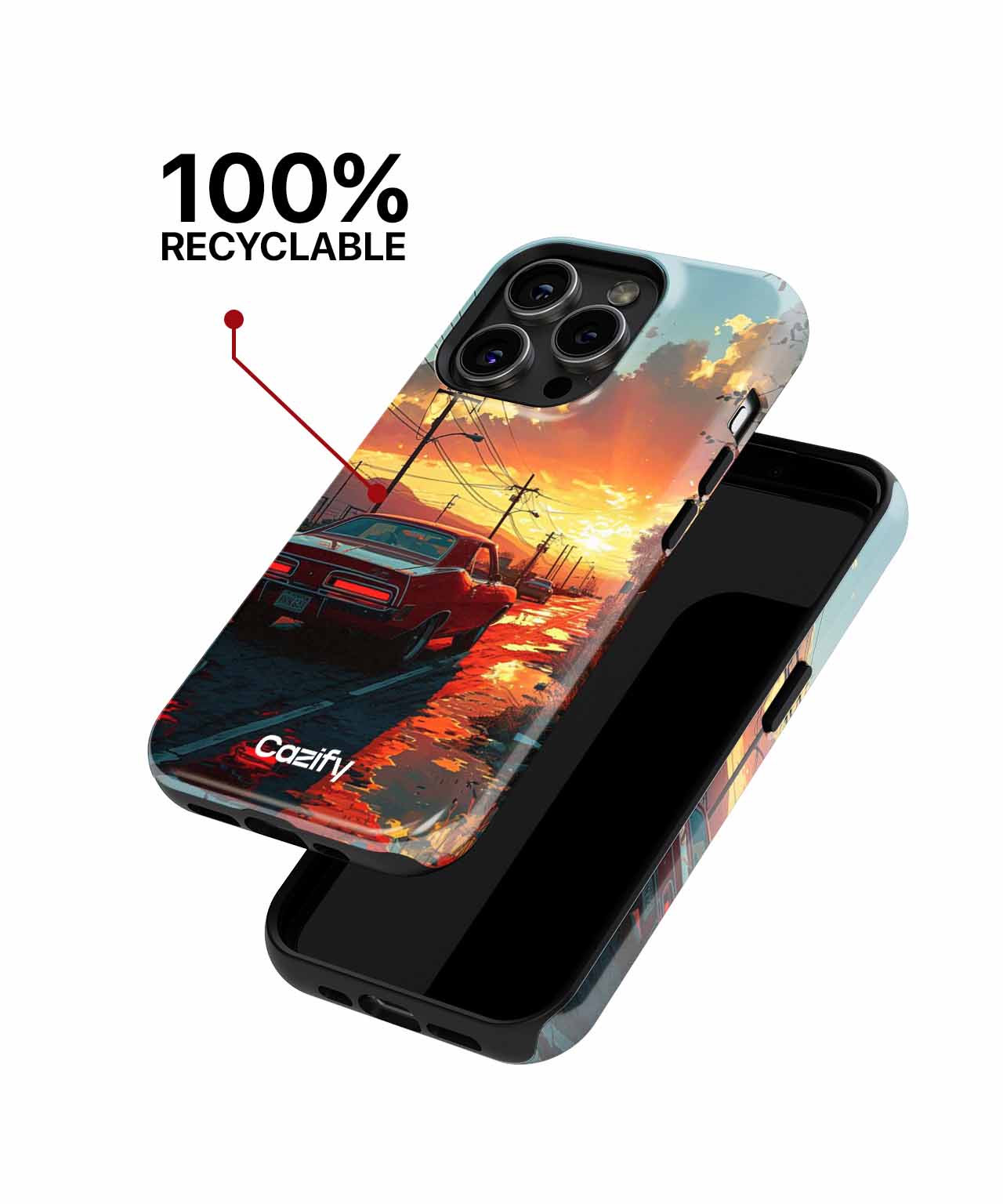 Vibrant Sunset Road Trip Adventure iPhone case Case Cazify - Delivery Canada