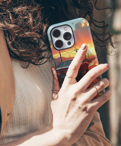 Vibrant Sunset Road Trip Adventure iPhone case Case Cazify - Delivery Canada