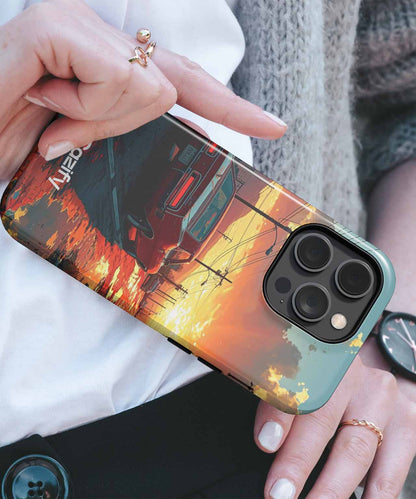 Vibrant Sunset Road Trip Adventure iPhone case Case Cazify - Delivery Canada