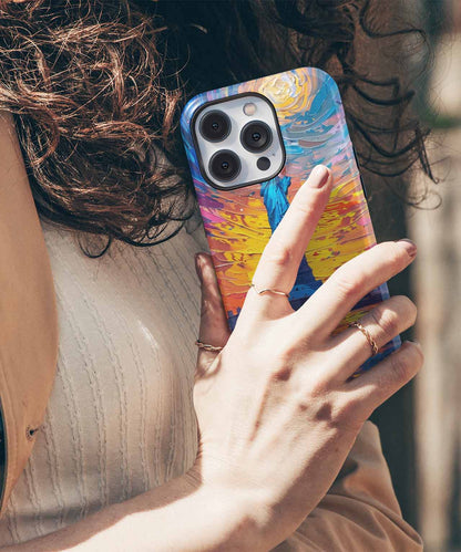 Vibrant Sunset Statue of Liberty iPhone case Case Cazify - Delivery Canada