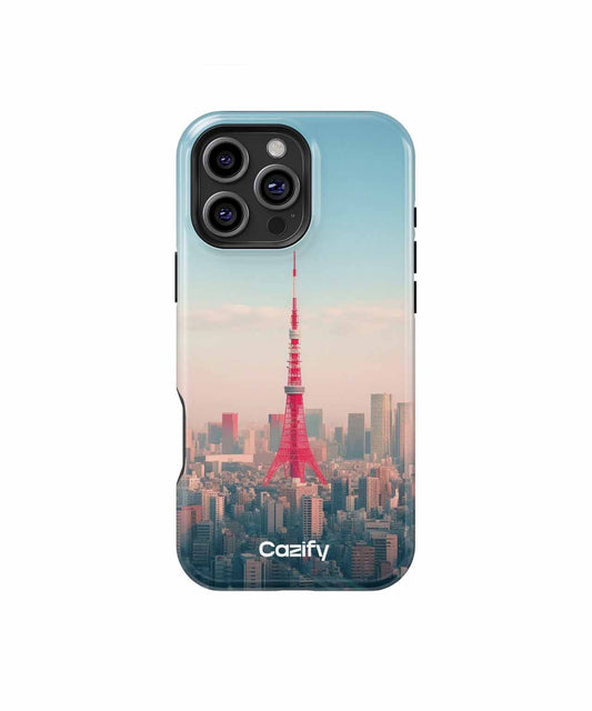 Vibrant Tokyo Tower Stands Tall iPhone case Case Cazify - Delivery Canada