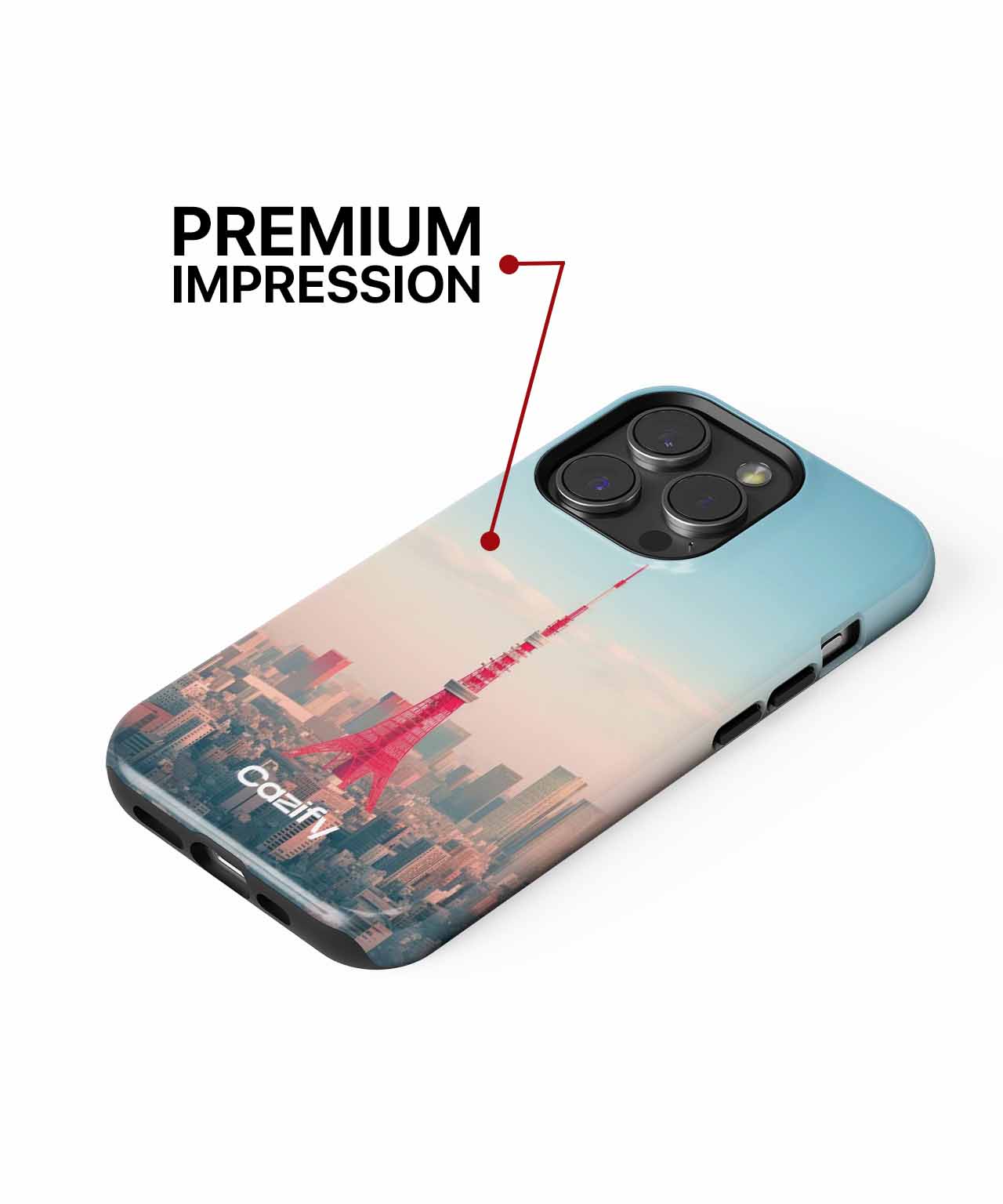 Vibrant Tokyo Tower Stands Tall iPhone case Case Cazify - Delivery Canada